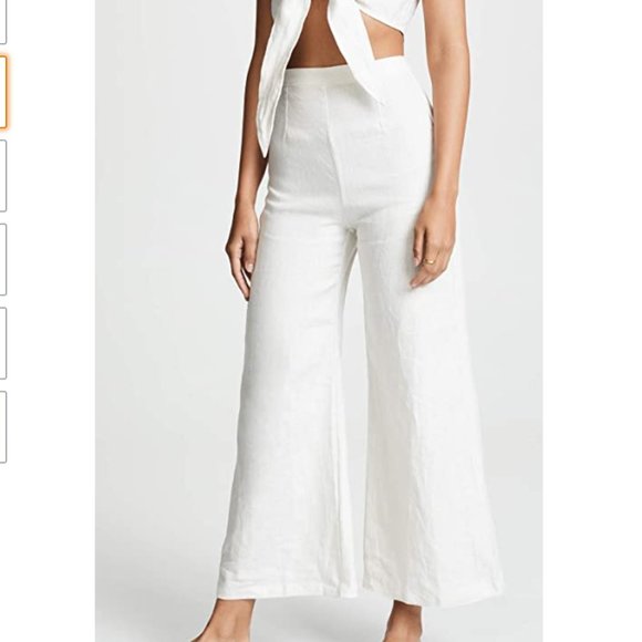 Faithfull the Brand Scelsi Linen Pants in White - Picture 3 of 9